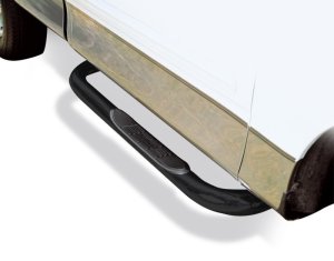 GMC Sierra 3500 Side Steps - Cab Length - Go Rhino - 4000 Series - Black - `99-`18